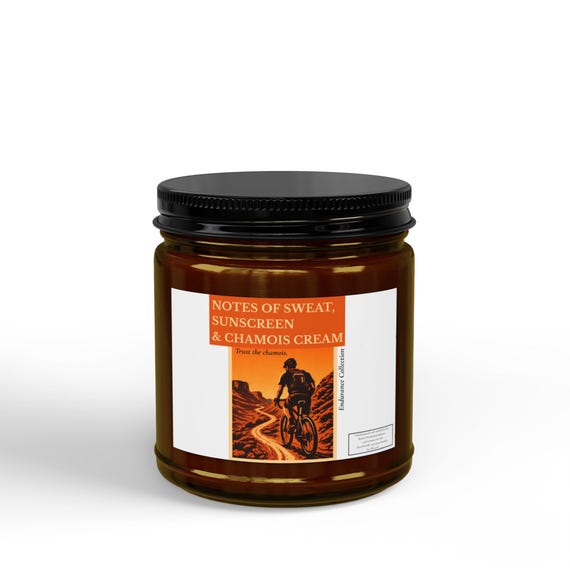 Funny Cyclist Candle | Gravel Mountain Bike Rider Gift (4 oz Soy Wax)