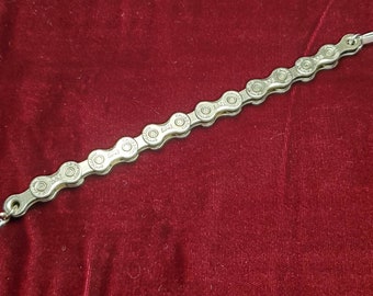 Upcycled handmade bicycle chain bracelet