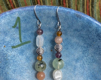 Semi Precious Stone Earrings, Hippie Earrings, Bohemian Jewellery, Hippie Jewellery, Handmade Earrings, Handmade Jewellery, Gemstones