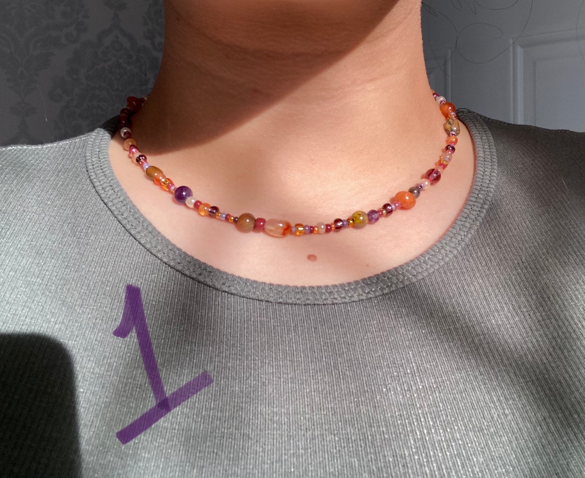 Wood Bead Necklace – Darling Clementine