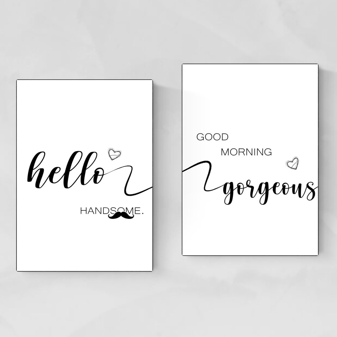 Hello Handsome Wall Art A3, A4 & A5 Etsy UK