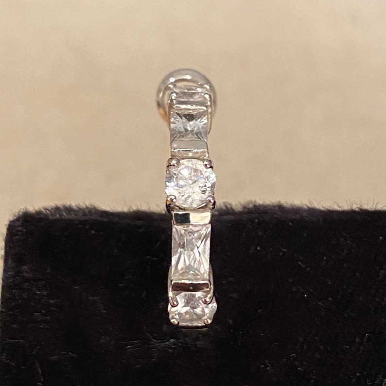 Vintage 925 CZ Hoops Pierced