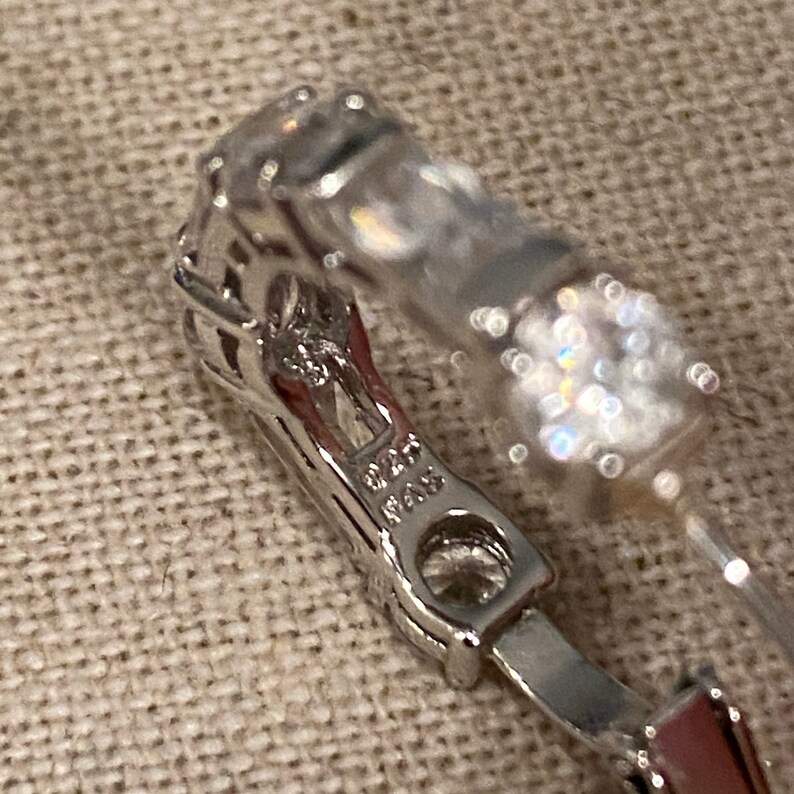 Vintage 925 CZ Hoops Pierced