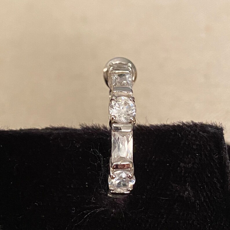 Vintage 925 CZ Hoops Pierced