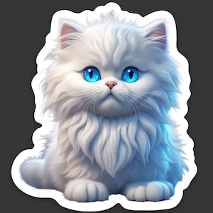 Sticker transparent amoureux des chats, 2,6 pouces x 3 pouces (67 mm x 75 mm)