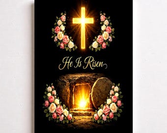 Tarjeta cristiana imprimible de Pascua para el Domingo de Resurrección