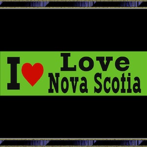 I Love Nova Scotia Bumper Sticker