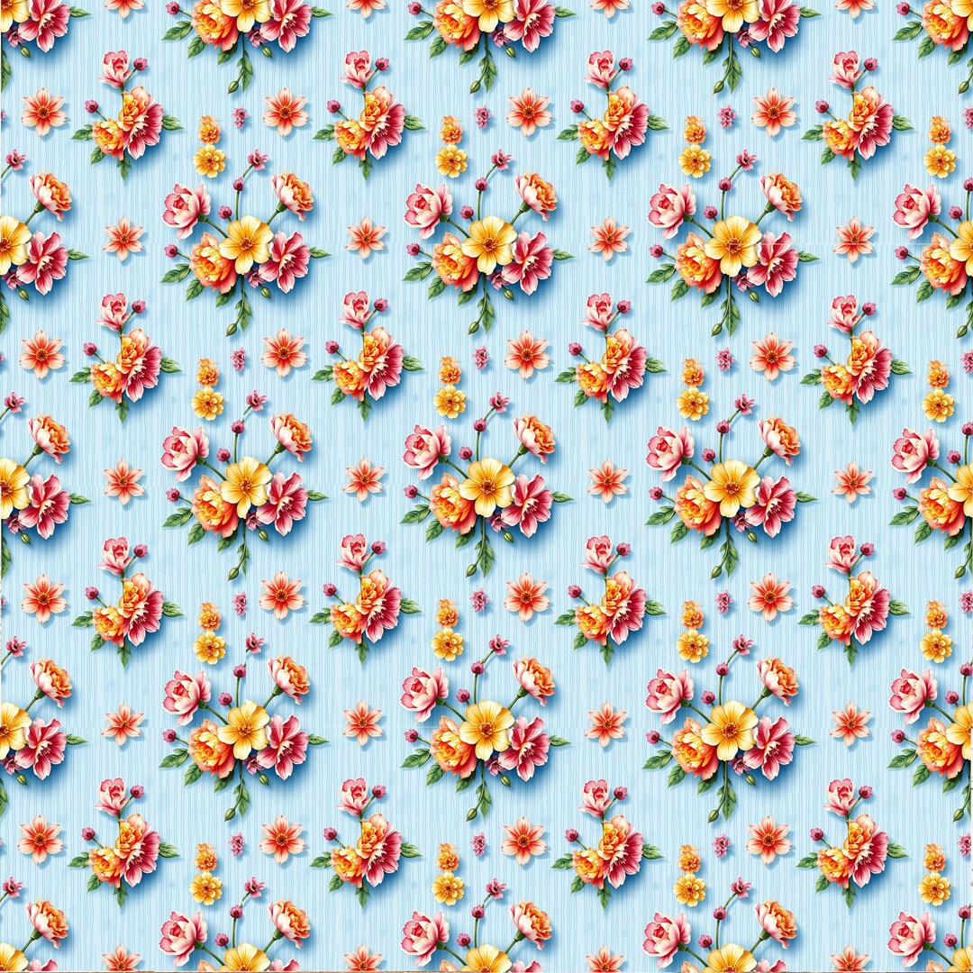 Repeating Pattern With a Floral Theme - Etsy