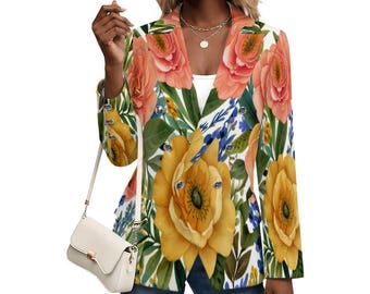 Women's Floral Casual Summer or Fall Blazer