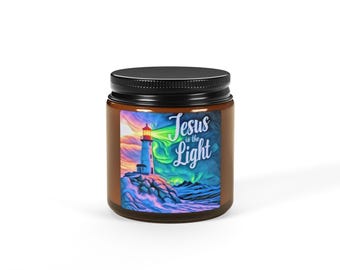 Jesus is the Light Scented Soy Candle: Christian Home Decor, Eco-Friendly Gift