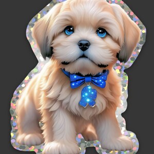 Hondenliefhebber 2,3 x 3 inch (59 x 75 mm) glittersticker