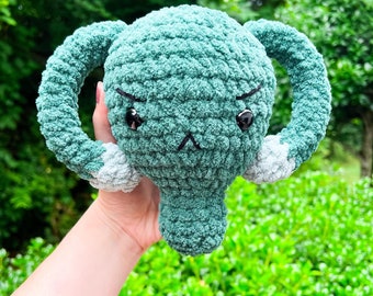 Angry Uterus Plush | Uterus Plushie | Abortion Rights | Women’s Rights | Crochet Uterus