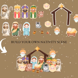 Nativity Paper Dolls Printable Game Birth Story of Jesus Bible Story ...