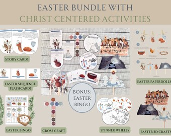 Easter Activity Lessons for kids Christ Centered Activities Easter Bible Story for Kids Sunday School Lesson Homeschool Religious Easter