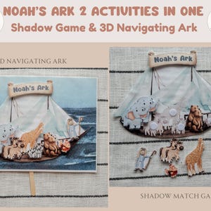 Noah&#39;s Ark Printable Craft Bible Activity for Children Toddlers Homeschool Sunday School