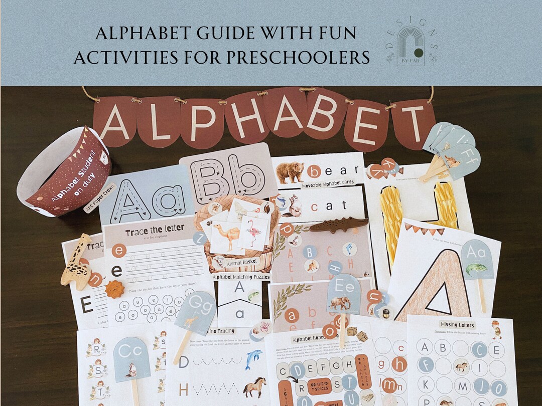 Animal Alphabet Learning Set, Preschool Printable (PDF) - Etsy