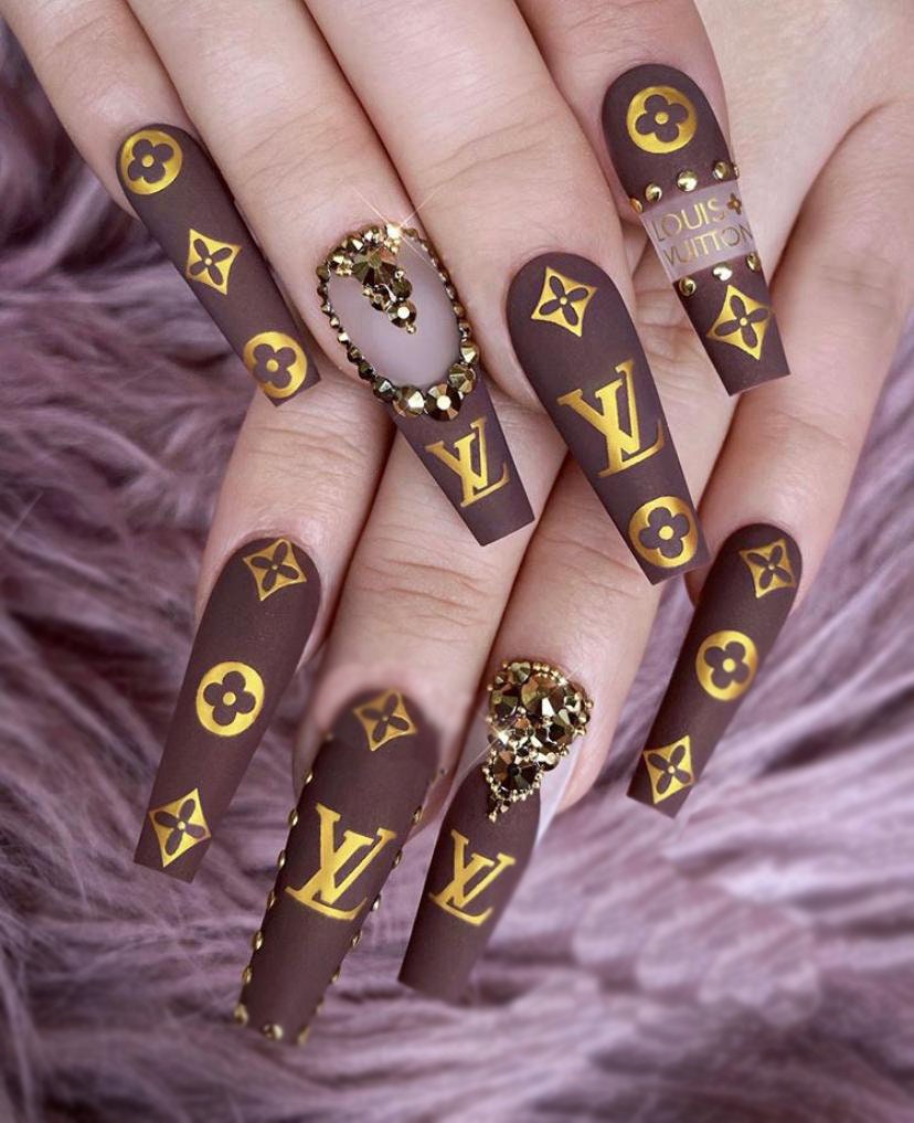  Louis Vuitton Nail Stickers