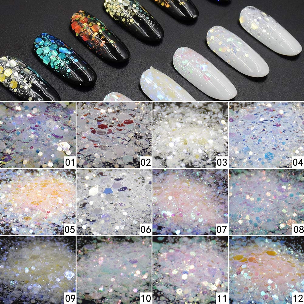 Glitter Multicolor Holographic Flakes Glitter Flakes Chunky | Etsy