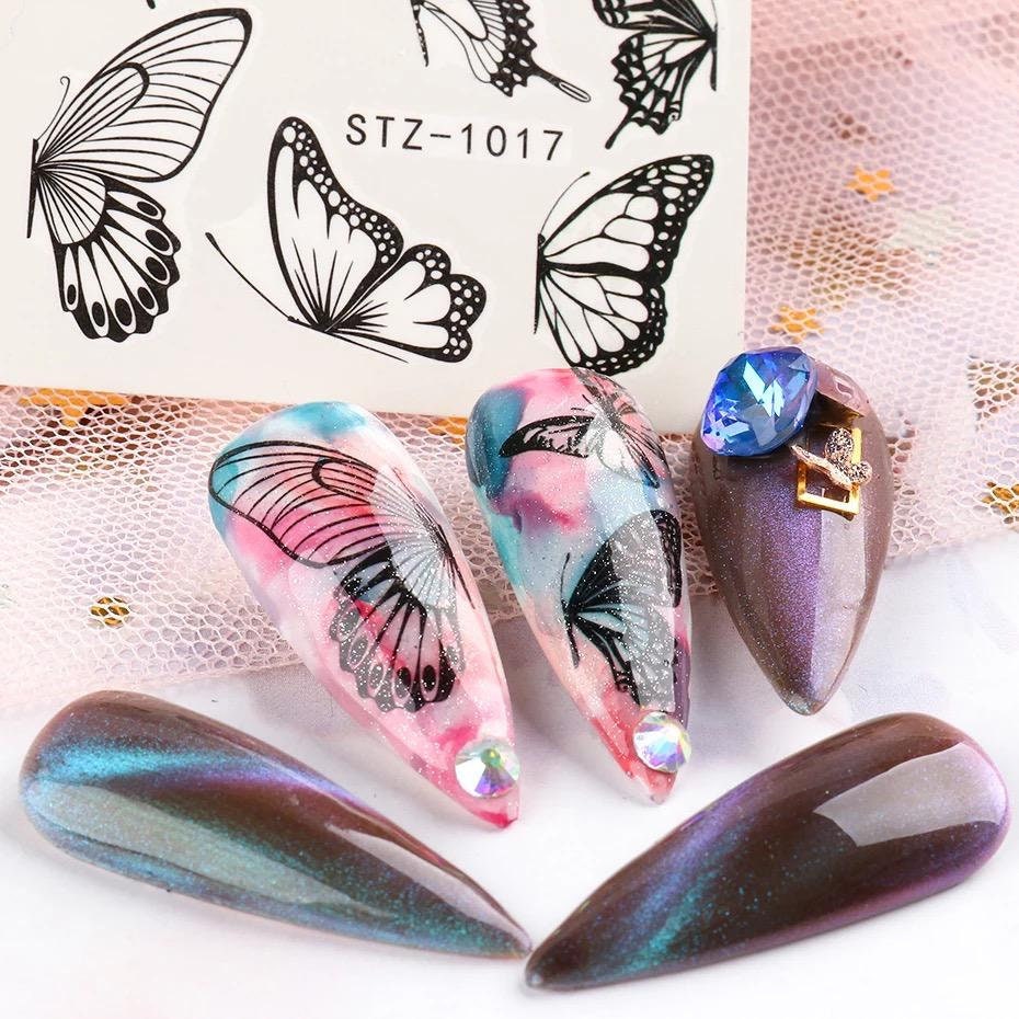 30 Sheets Butterfly Nail Stickers Transfers Nail Decals for Etsy