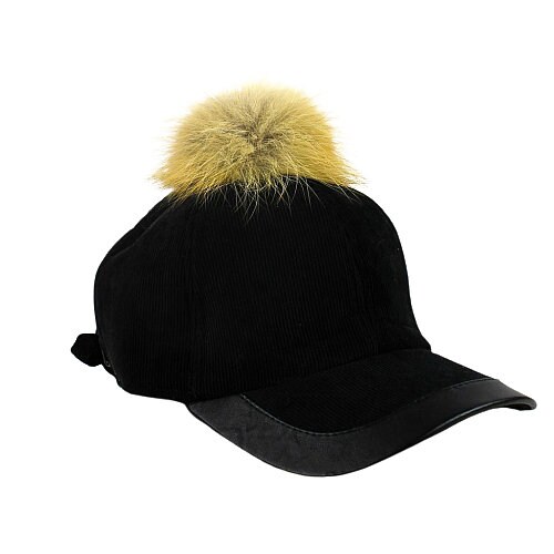 Stylish Velvet Hat With Retracted Ears and Natural Fox Fur  display picture 3