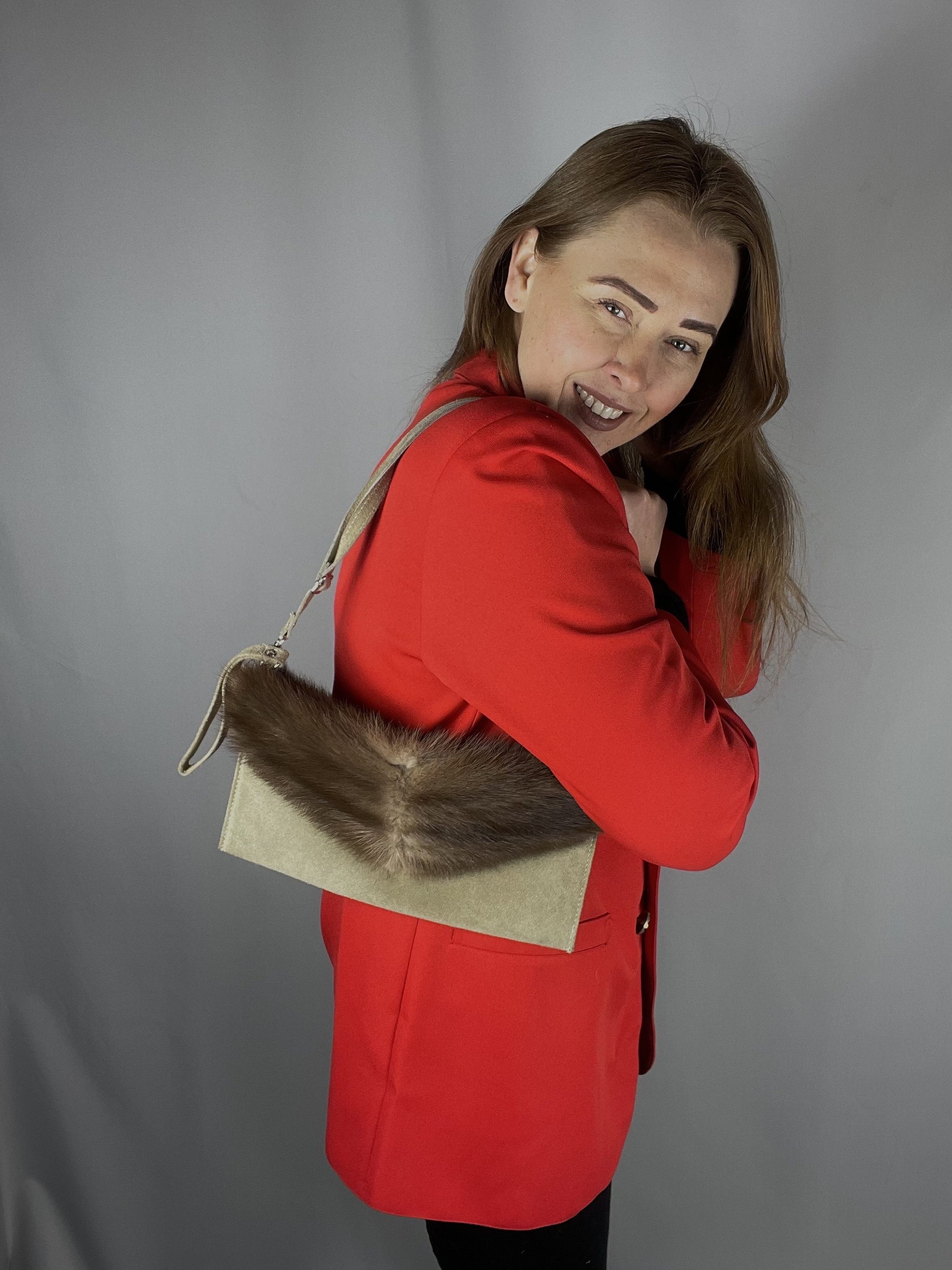 Crochet Bag Tshirt Yarn Bag Mink Color Bag Luxury Bag 