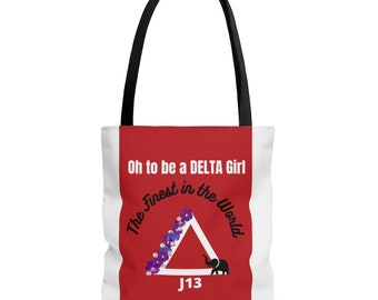 Oh To Be A Delta Girl, bolso de mano DST, regalos DST, regalos de hermandad, hermandad Delta Sigma Theta, bolsos de mano de hermandad, Deltas, regalos de hermandad