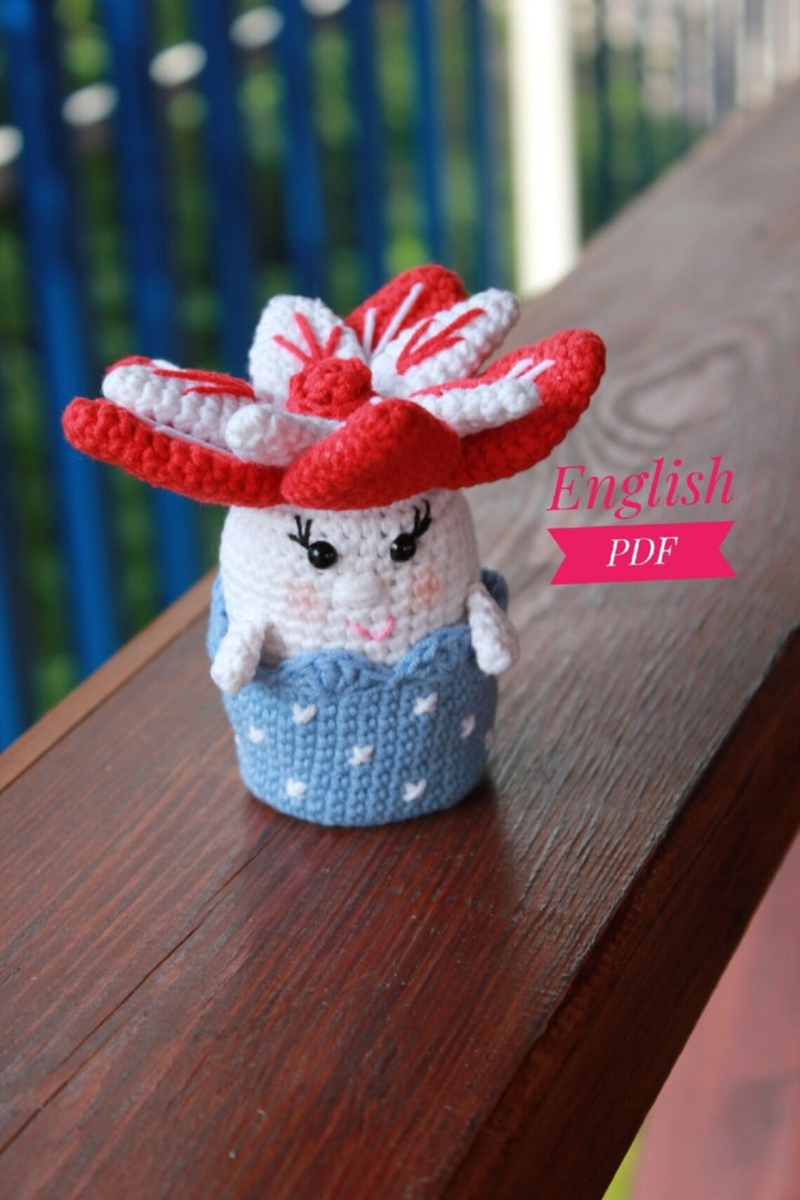 Crochet flower in pot FREE pattern Amigurumi Flower Crochet Etsy
