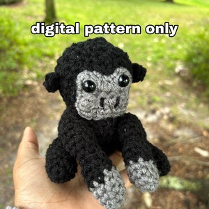 DIGITAL PATTERN Georgie the Baby Gorilla Small Gorilla pattern | amigurumi gorilla pattern |crochet gorilla | monkey | cute |small crochet