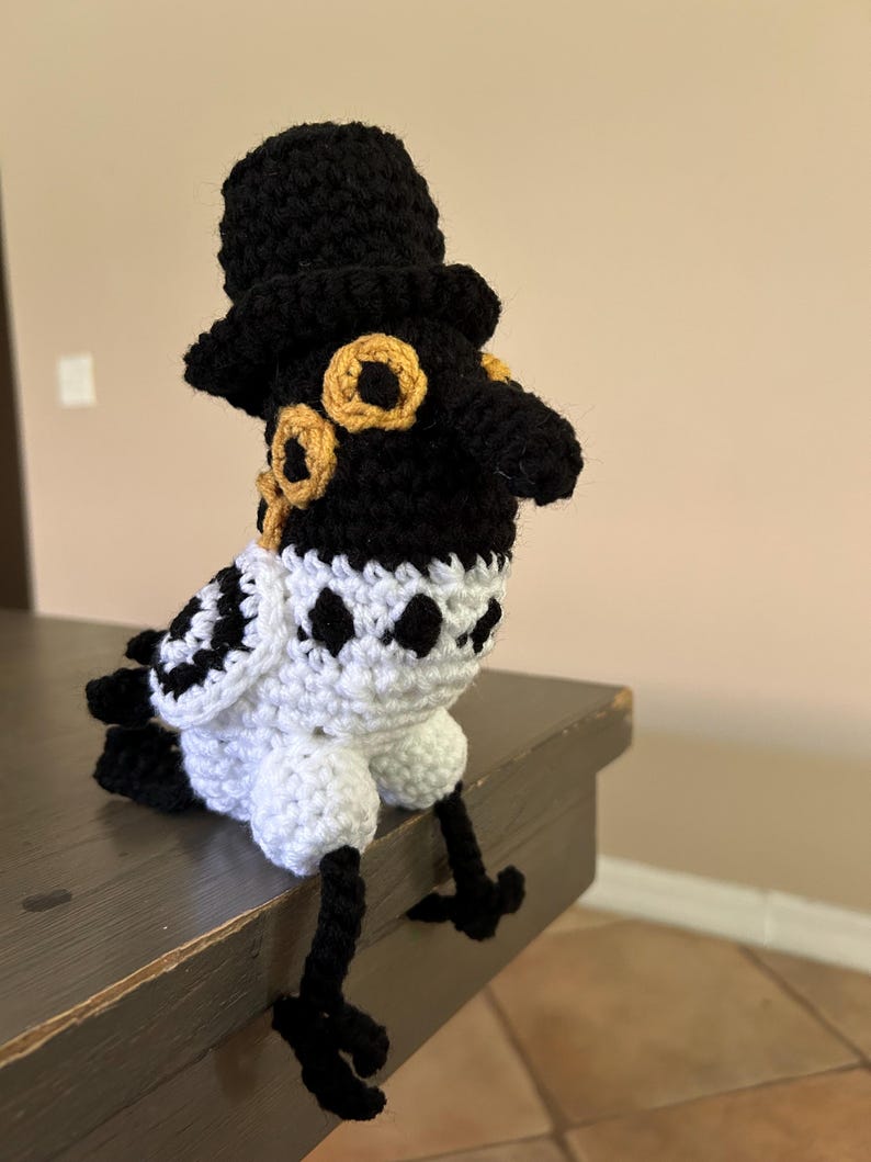 MOTIF NUMÉRIQUE Pie | Motif oiseau en peluche au crochet | Motif Pie image 6