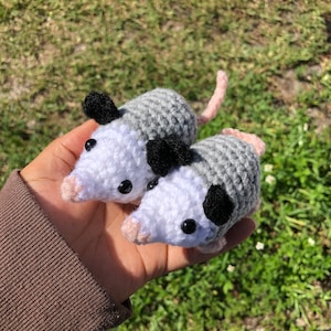Crochet Possum Plush | Handmade Amigurumi Pride Possums