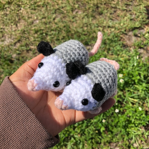 Crochet Possum Plush | Handmade Amigurumi Pride Possums | LGBTQ Gifts
