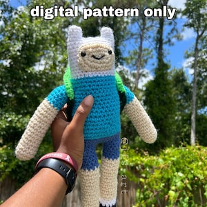 DIGITALE ANLEITUNG Finn the Human Adventure Time Character Häkelanleitung PDF