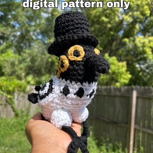 DIGITAL PATTERN Sussie the Magpie | Crochet Kpop Demon Hunter Bird Plush Pattern | Demon Magpie | Magpie Pattern