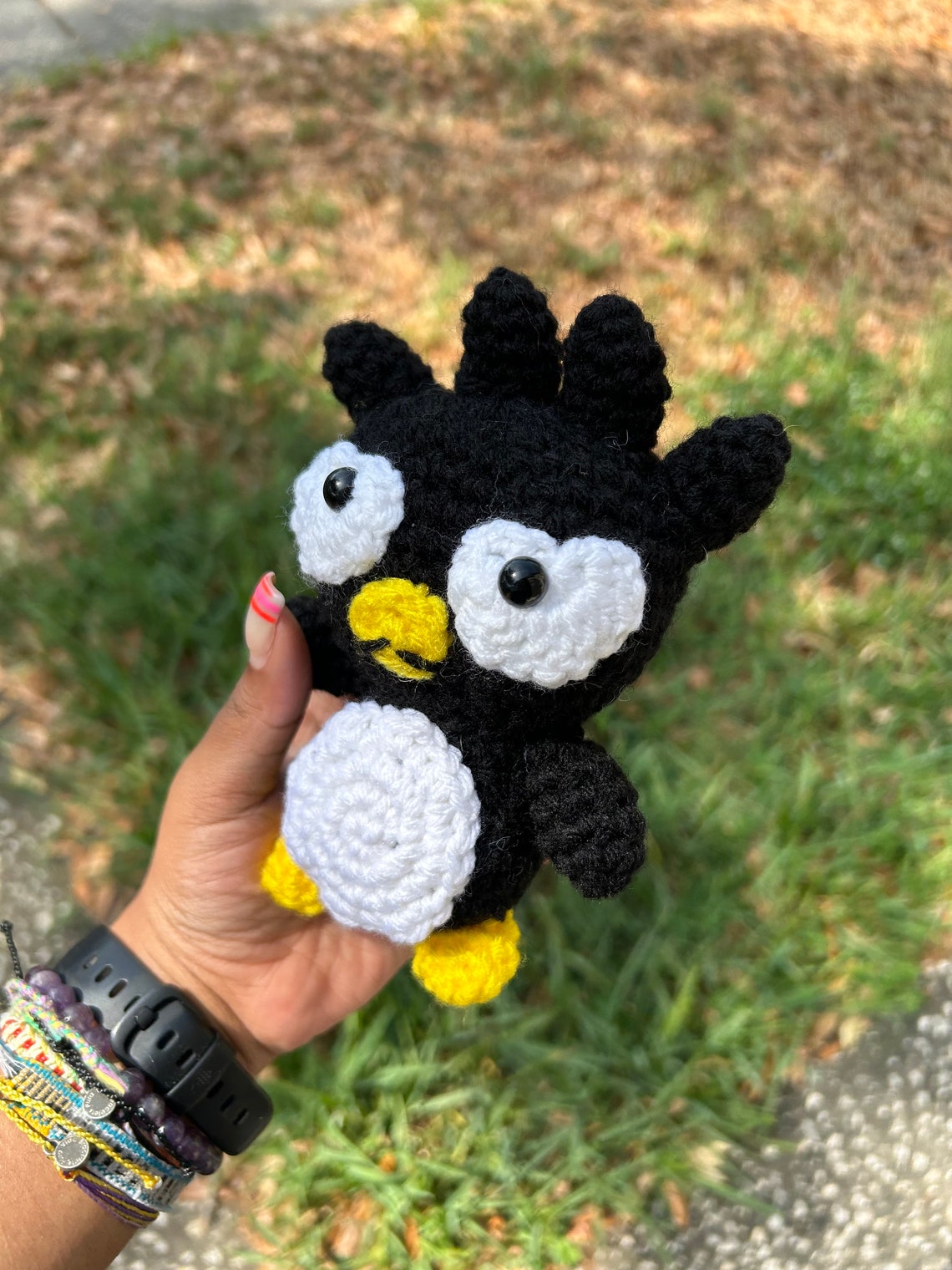 Crochet Badtz Maru Amigurumi Sanrio Hello Kitty Friend Plush Etsy