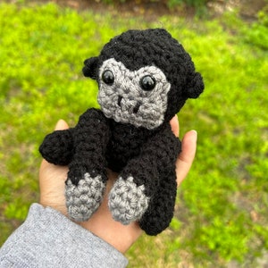 Crochet Gorilla Plush  | amigurumi plush baby gorilla monkey