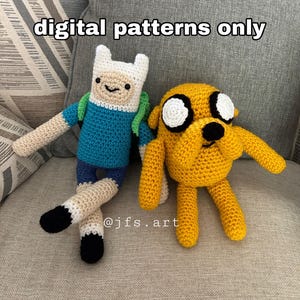 DIGITALE ANLEITUNG Finn und Jake 2-in-1 Adventure Time Character Häkelanleitung PDF