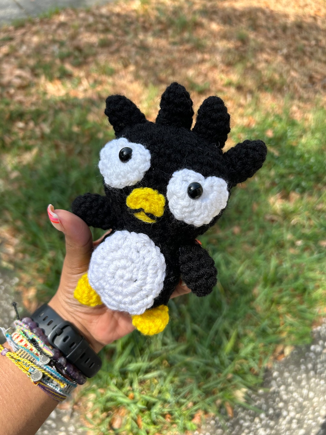 Crochet Badtz Maru Amigurumi Sanrio Hello Kitty Friend Plush Etsy