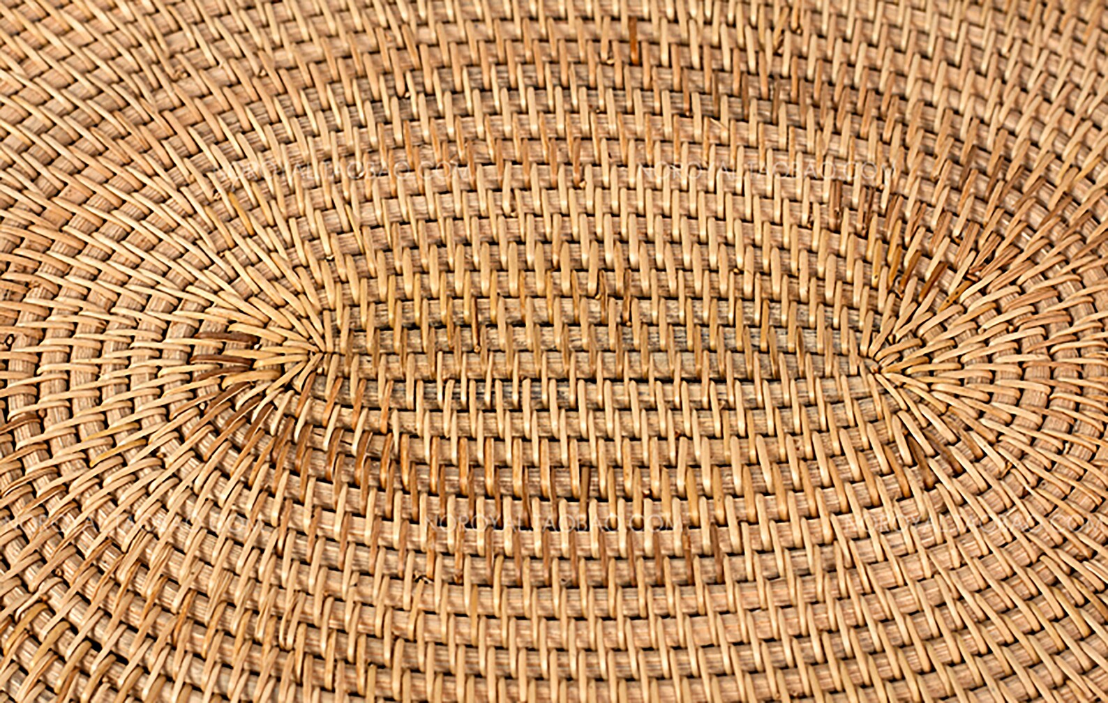Set of 2pcs Wicker Placemat Round Mat Oval Rattan Mat for Etsy