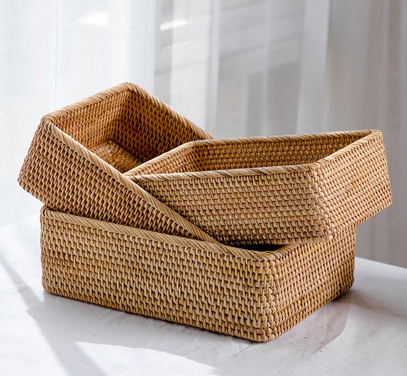 Wicker Baskets for Home Office Organization Home Storage - Etsy