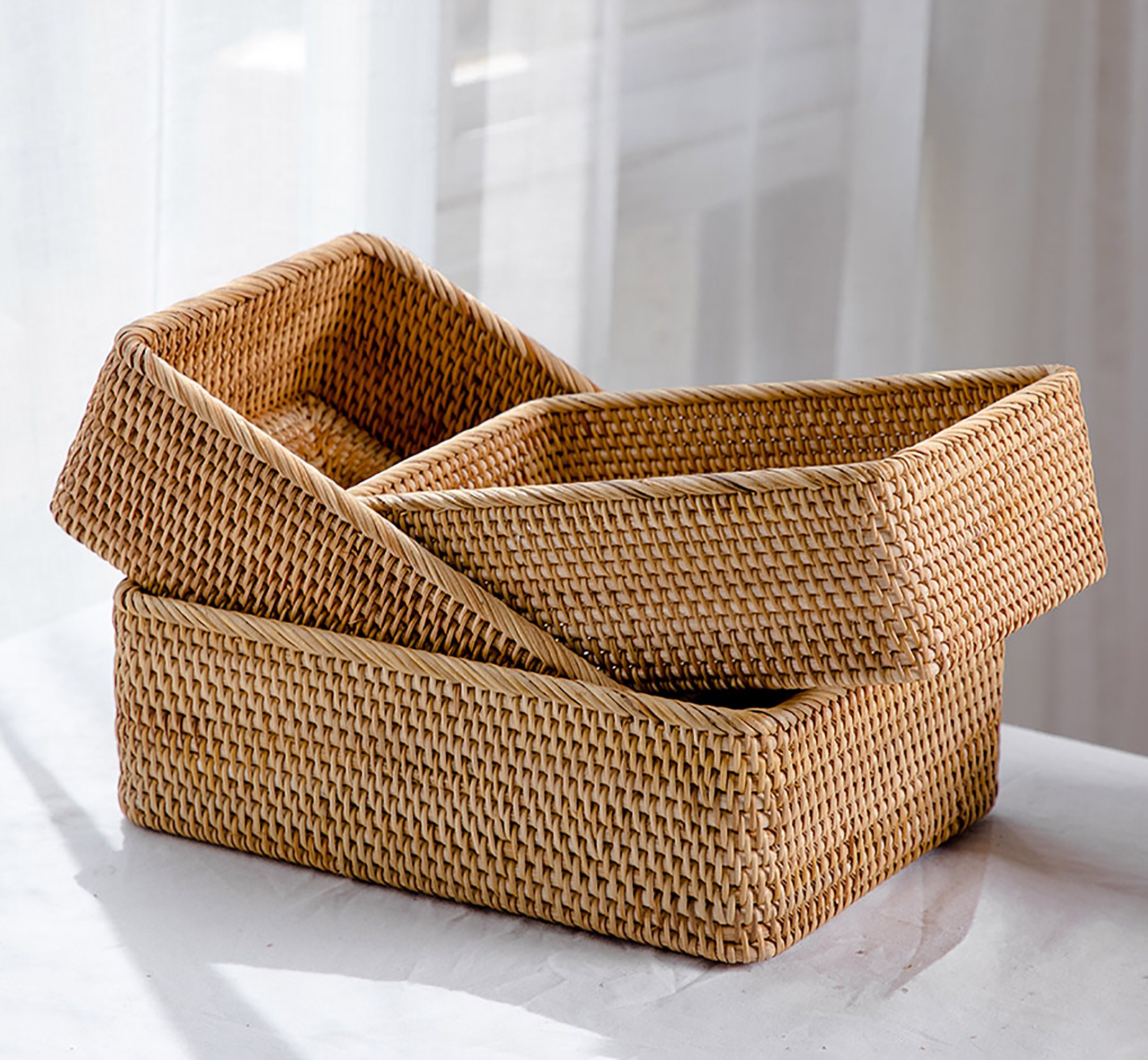 Wicker Baskets for Home Office Organization Home Storage Basket 