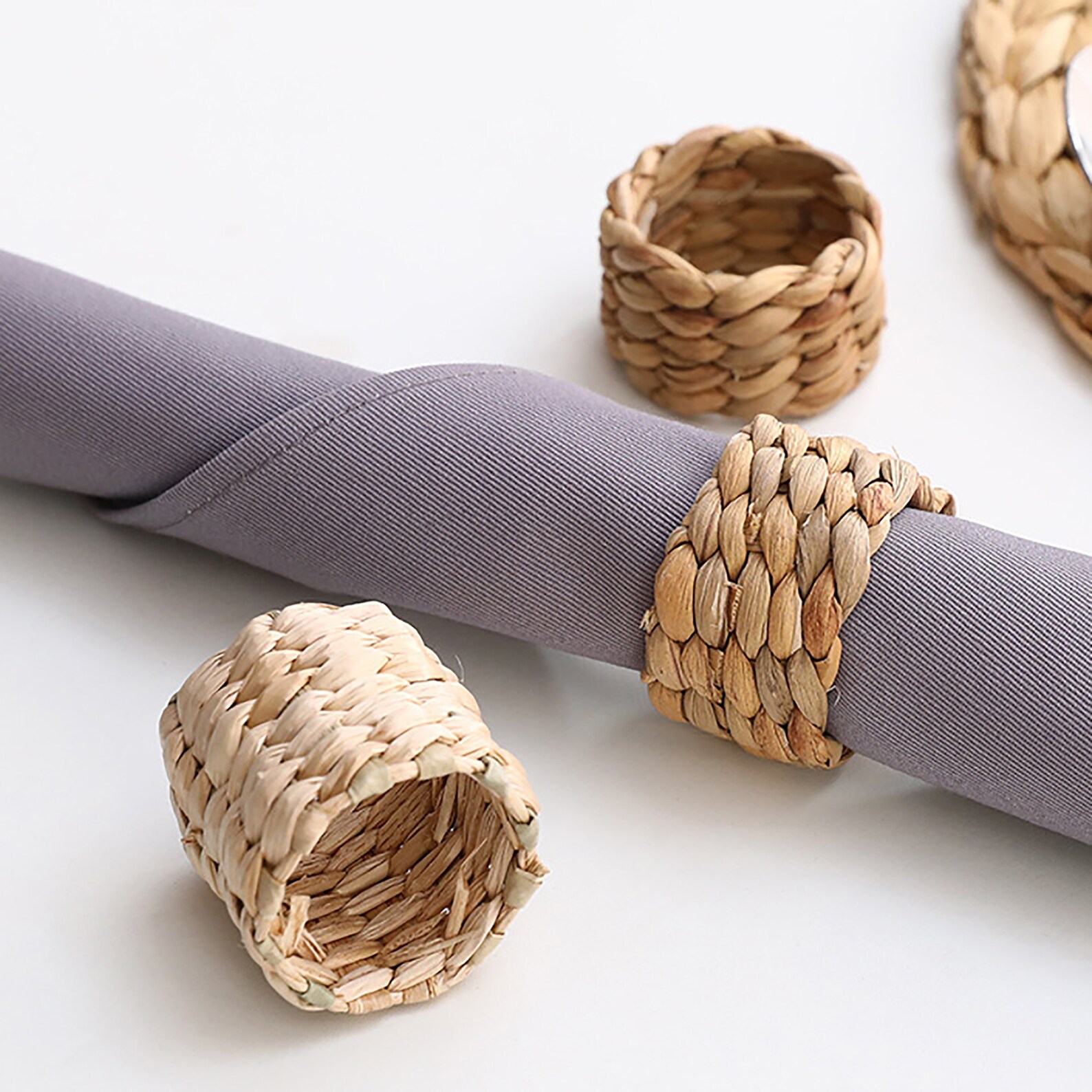Seagrass Woven Napkin Ring Set of 4pcs Coffee Table Decor Etsy