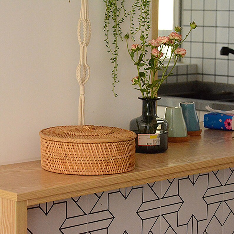 Handmade Storage Basket With Lid Large Round Storage Box Etsy