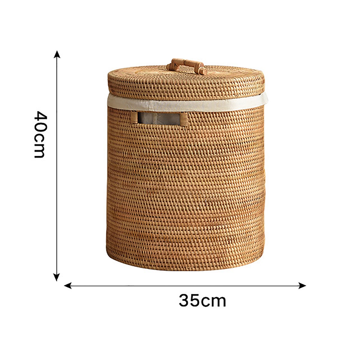 Large Woven Laundry Basket with Lid Rattan Laundry Box for Etsy