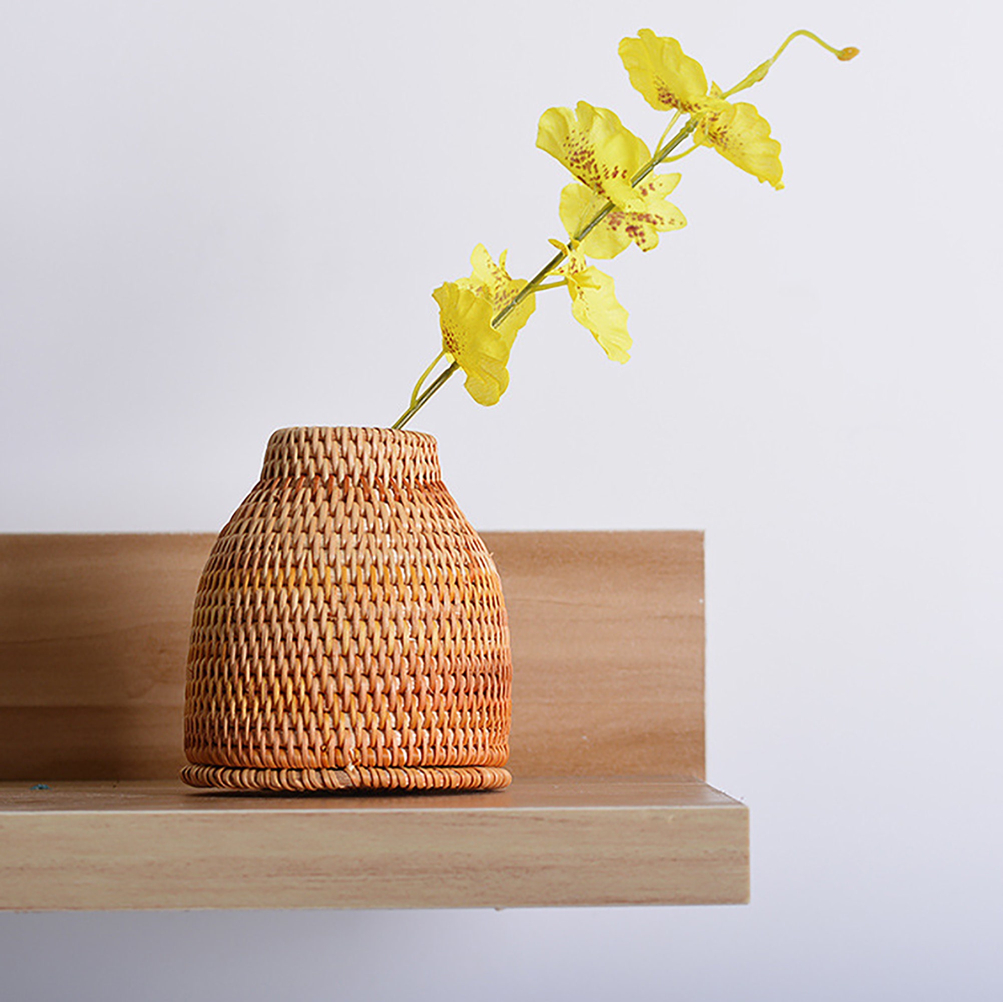 Rustic Mini Rattan Vase for Coffee Table Decoration Small Etsy