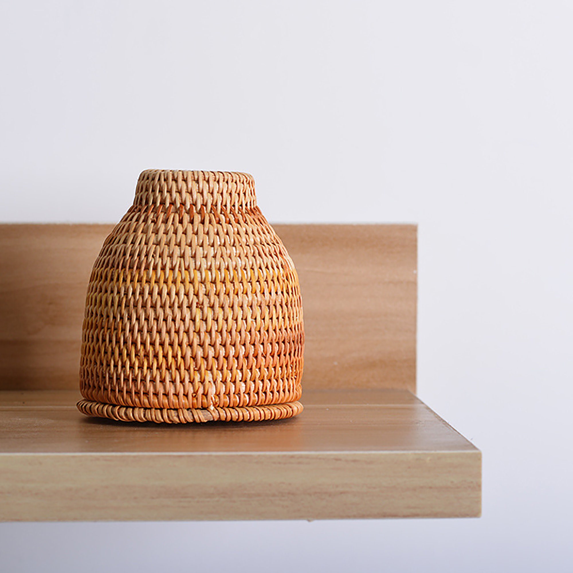 Rustic Mini Rattan Vase for Coffee Table Decoration Small Etsy