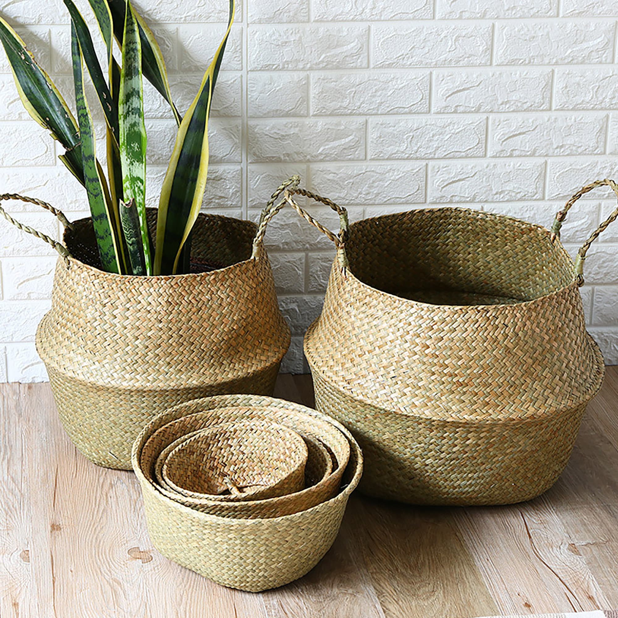 Woven Basket Flower Pot Indoor Planter Pot Storage Baskets Etsy
