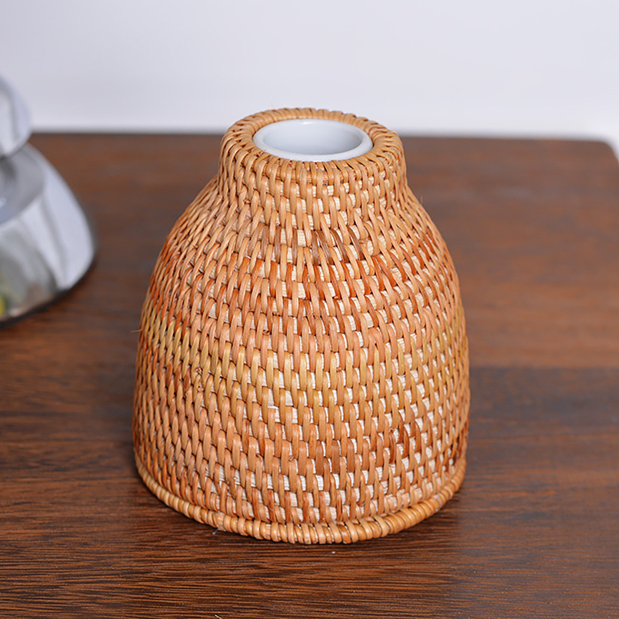 Rustic Mini Rattan Vase for Coffee Table Decoration Small Etsy