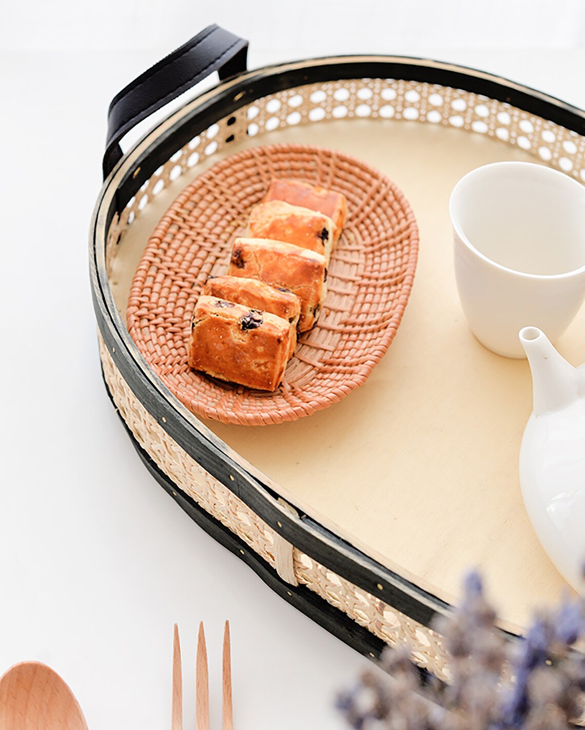 Woven Decorative Tray for Coffee Table Serving Rattan Tray Etsy