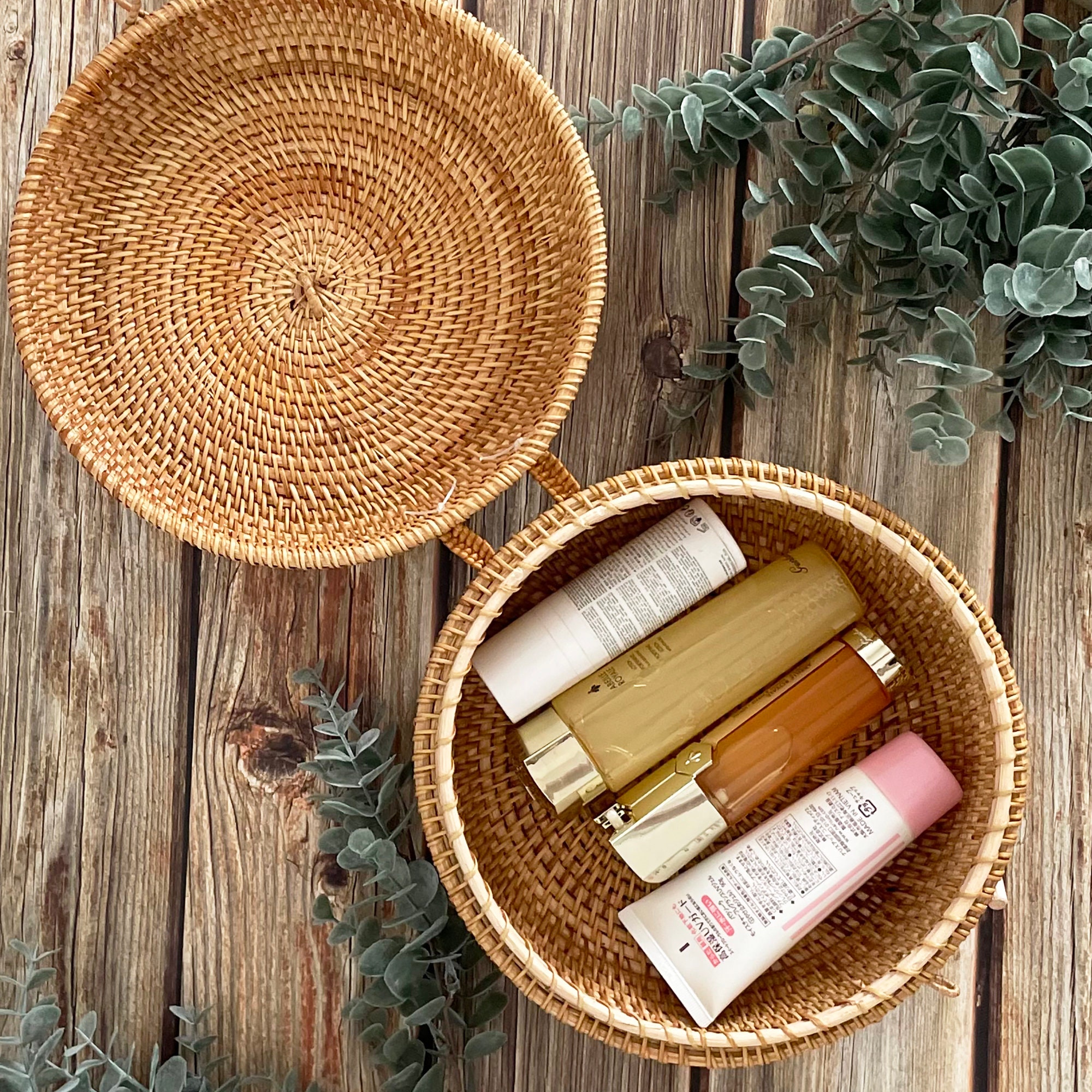 Rustic Rattan Basket With Lid for Storage Jewelry Basket Etsy Canada