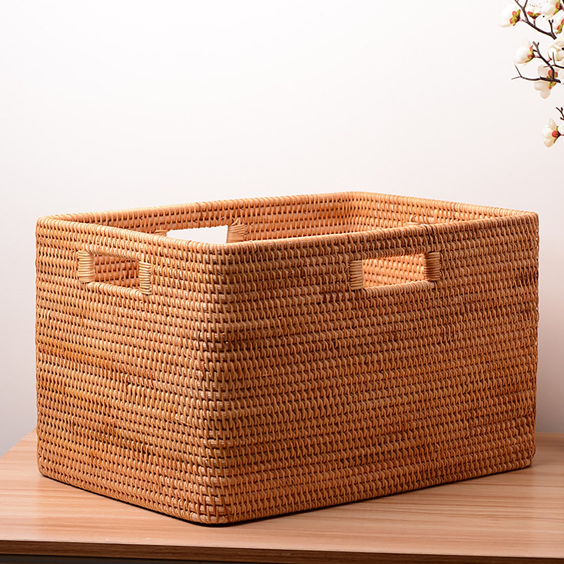 Large Ottoman Woven Basket with handles 20'' Basket Etsy